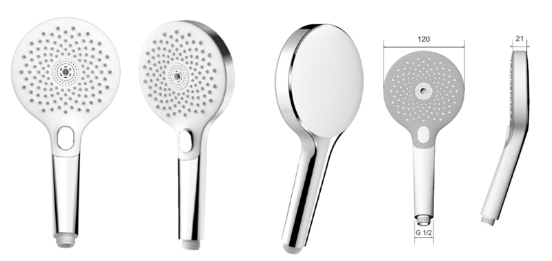 Button select hand shower