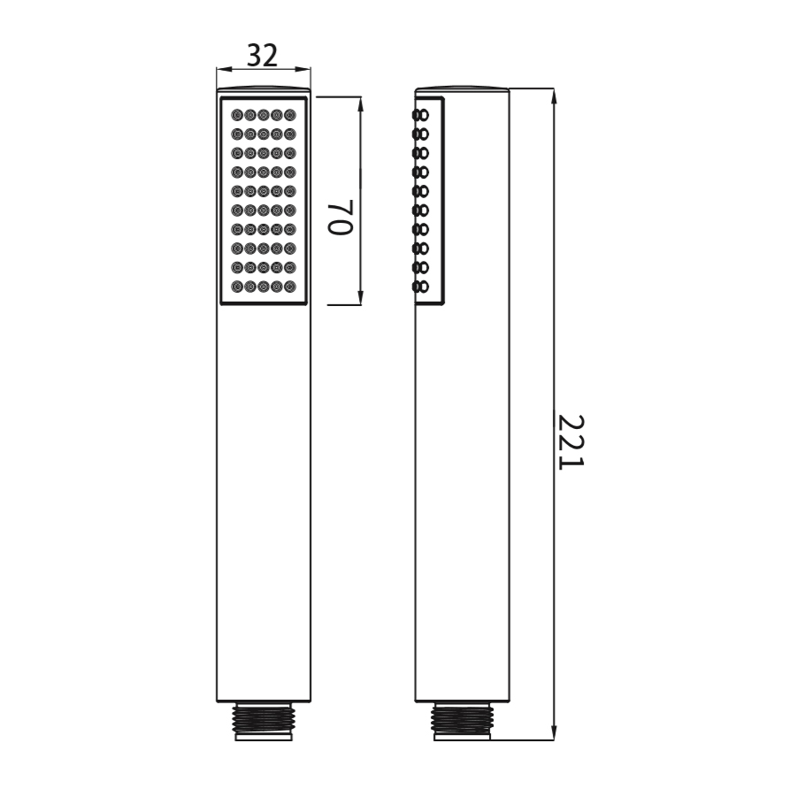 Cylindrical Shape Hand shower